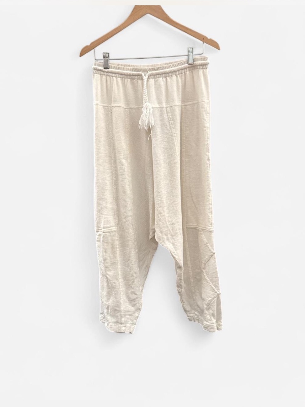 Free People Harem Pants size S cream 100% Cotton boho hippie indie summer